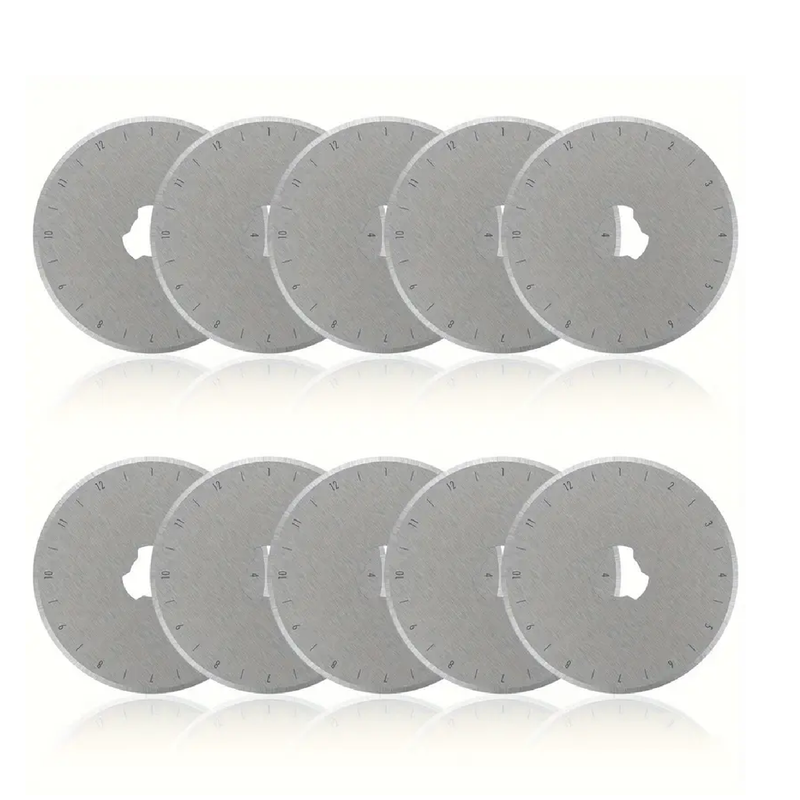 10pcs Rotary Cutter Blades 45mm SKS-7 High-Carbon Steel Rotary Cutter